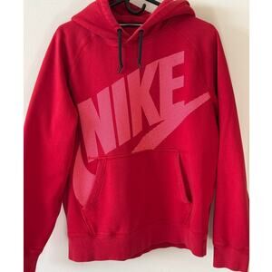 🔥 Nike Red Logo Hoodie – Size Medium 🔥